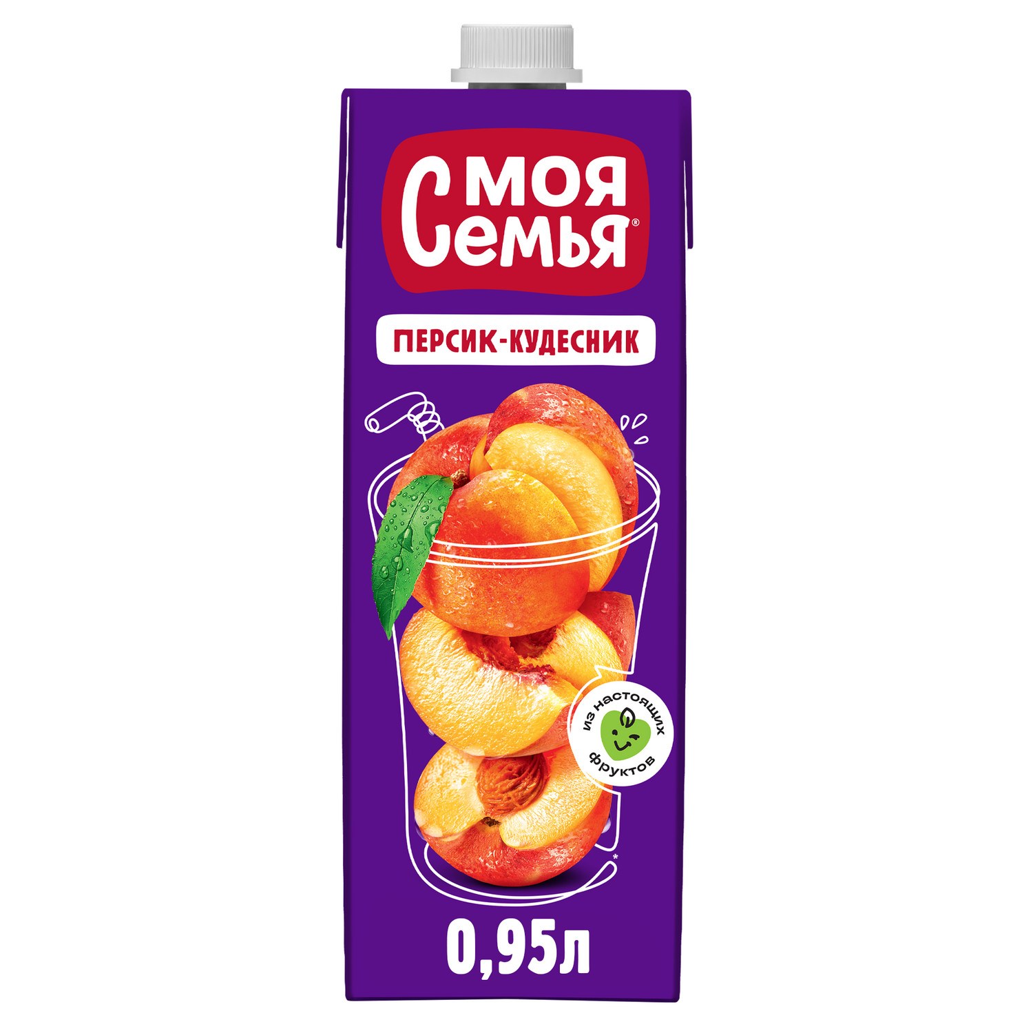Напиток сокосодержащий МОЯ СЕМЬЯ Персик-Кудесник 0.95л