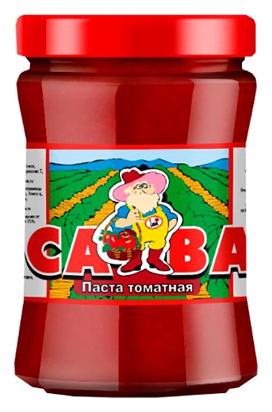 Томатная паста САВА ГОСТ 25% ст/б 250г