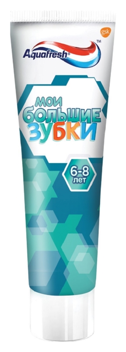 Зубная паста детская АКВАФРЕШ Мои большие зубки от 6 лет 50мл