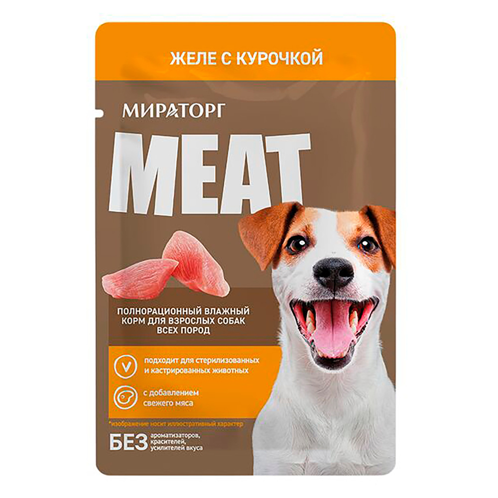 Корм для собак МИРАТОРГ Мит Желе с курочкой 80г