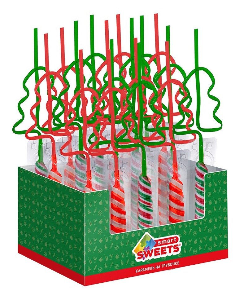 Карамель на трубочке СМАРТ СВИТ Новогодняя 42г