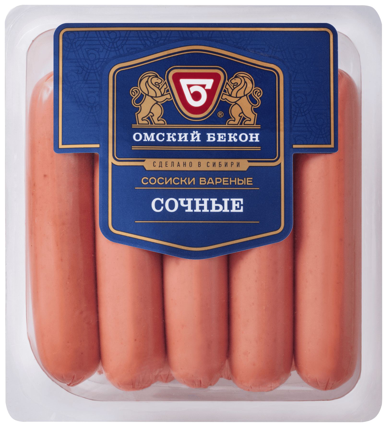 Сосиски ОМСКИЙ БЕКОН Сочные 380г