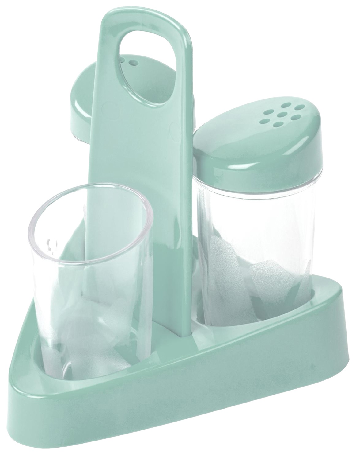 Набор емкостей МАРТИКА Люмици для специй на подставке бирюзовый 3шт арт.С586