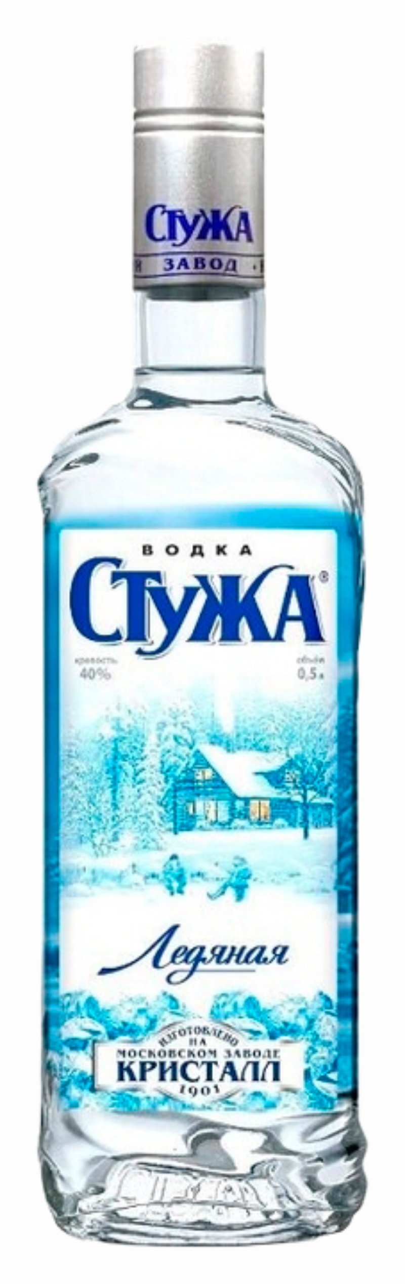 Водка СТУЖА Ледяная 40% ст/б 0.5л