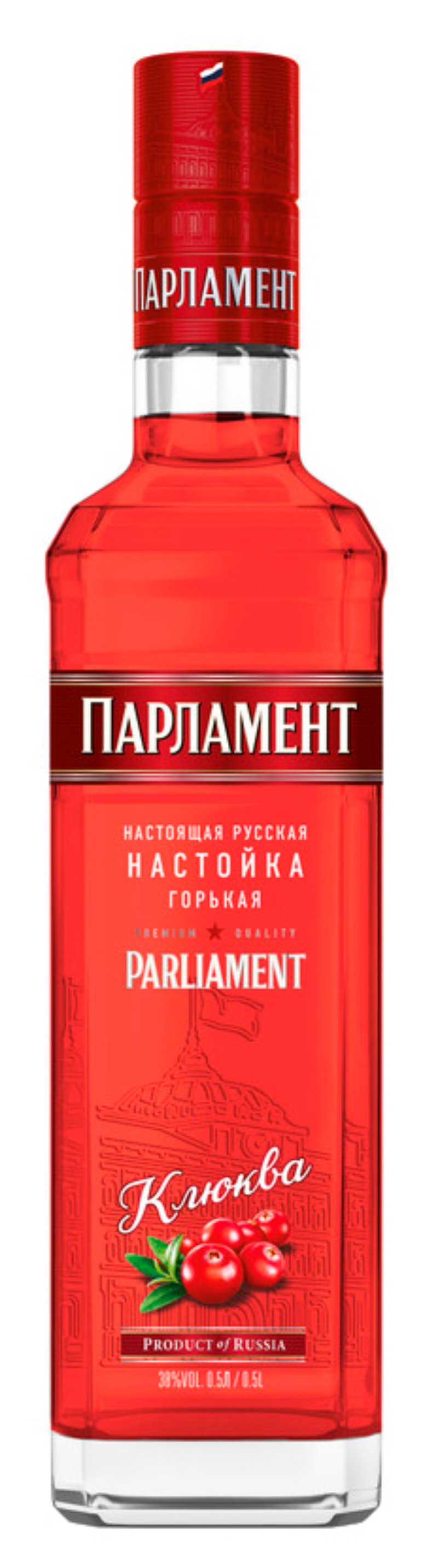 Настойка ПАРЛАМЕНТ Клюква 38% ст/б 0.5л