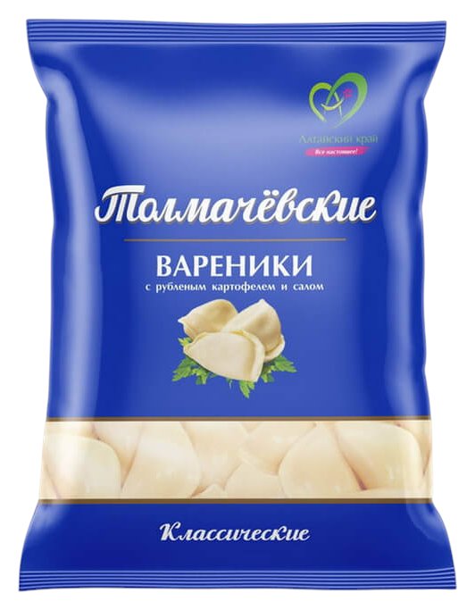 Вареники ТОЛМАЧЕВСКИЕ Классические с рубленым картофелем и салом 800г