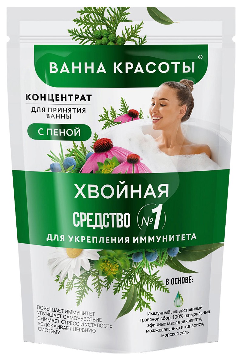 Концентрат для ванн ВАННА КРАСОТЫ Хвойная с пеной 250мл