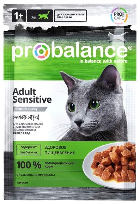 Корм для кошек ПРОБАЛАНС с чувствительным пищеварением 85г