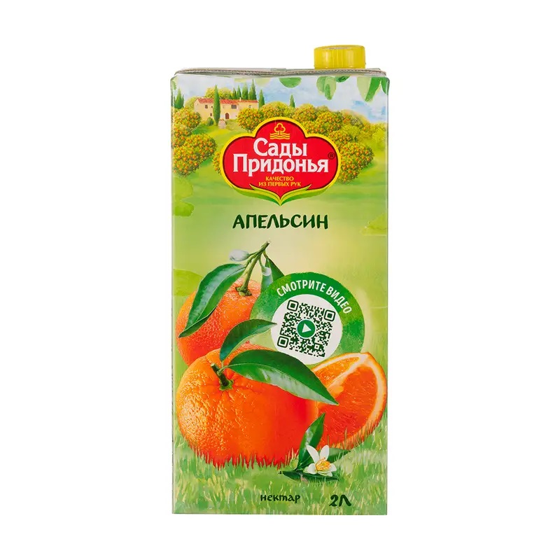 Нектар САДЫ ПРИДОНЬЯ апельсин 2л