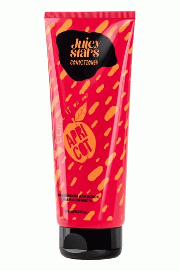 Кондиционер ДЖУСИ СТАР Абрикос Крышеснос объем и свежесть 200мл