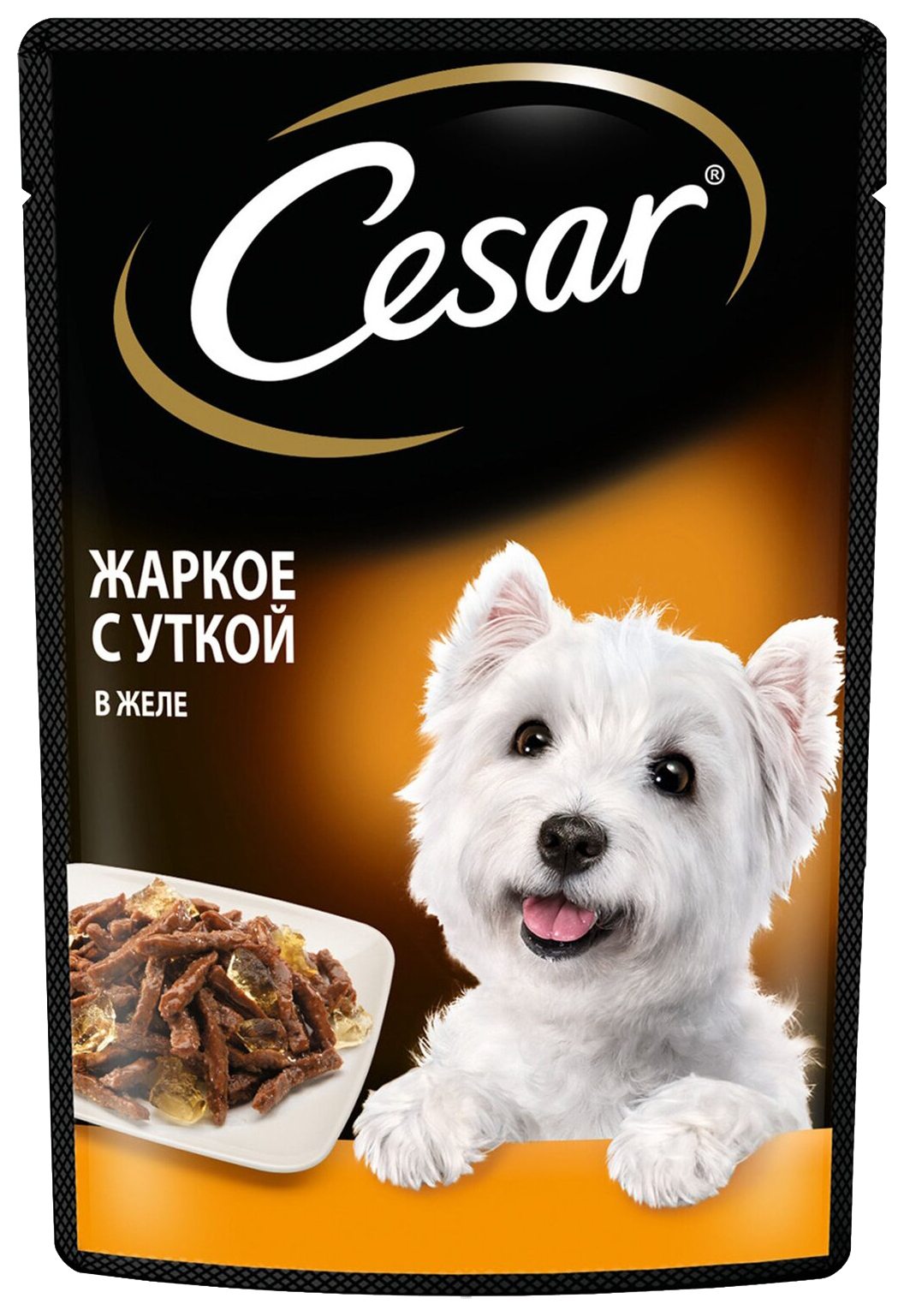 Корм для собак ЦЕЗАРЬ жаркое с уткой в желе 85г