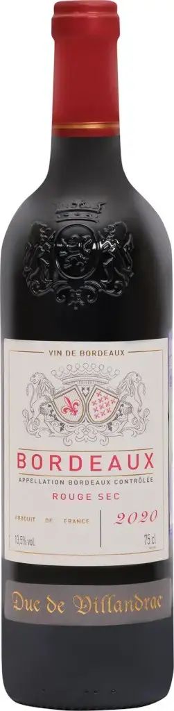 Вино ДЮК ДЕ ВИЛЛАНДРАК Бордо красное сух 12.5% ст/б 0.75л