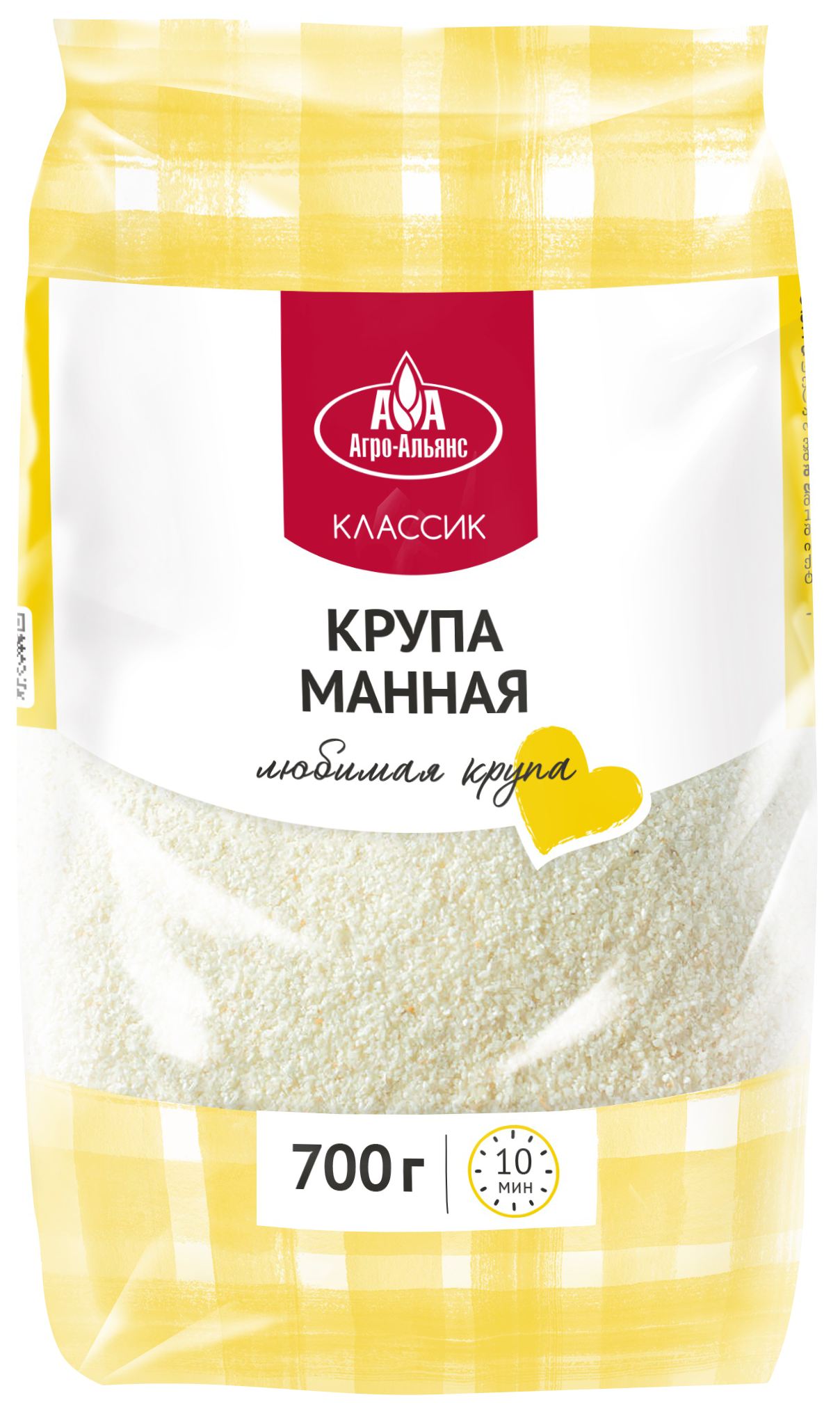 Манная крупа АГРО-АЛЬЯНС Классик м/у 700г