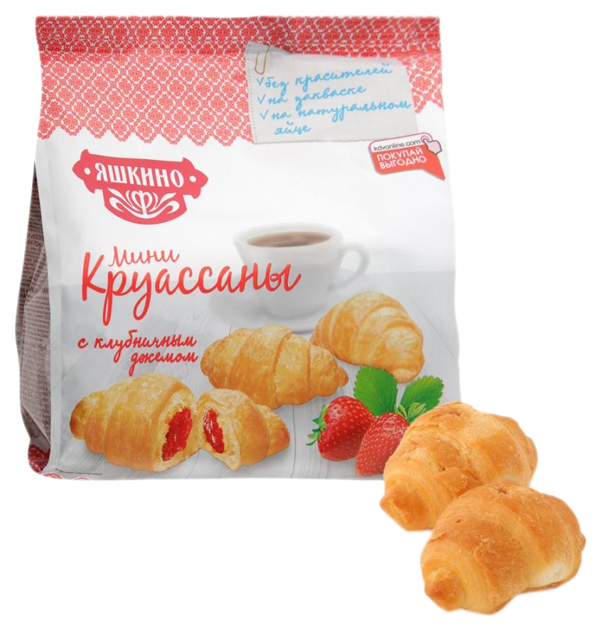 Круассан-мини ЯШКИНО с клубничным джемом 180г