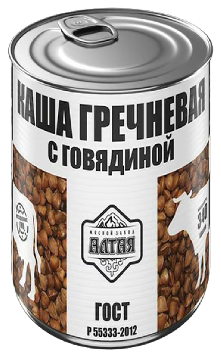 Каша СИЛА гречневая с говядиной ж/б 340г