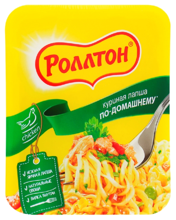Лапша б/п РОЛЛТОН куриная по-домашнему 90г