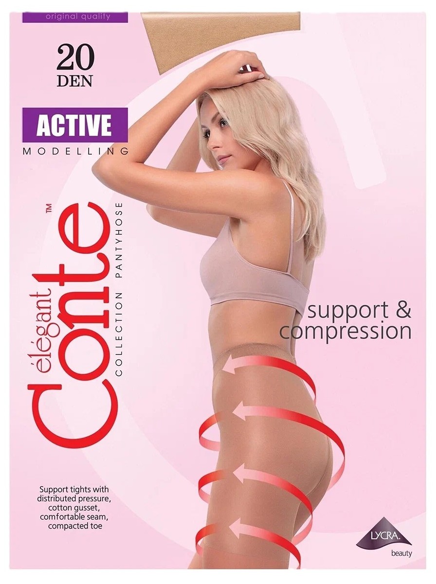 Колготки КОНТЕ Актив 20ден натурал 2