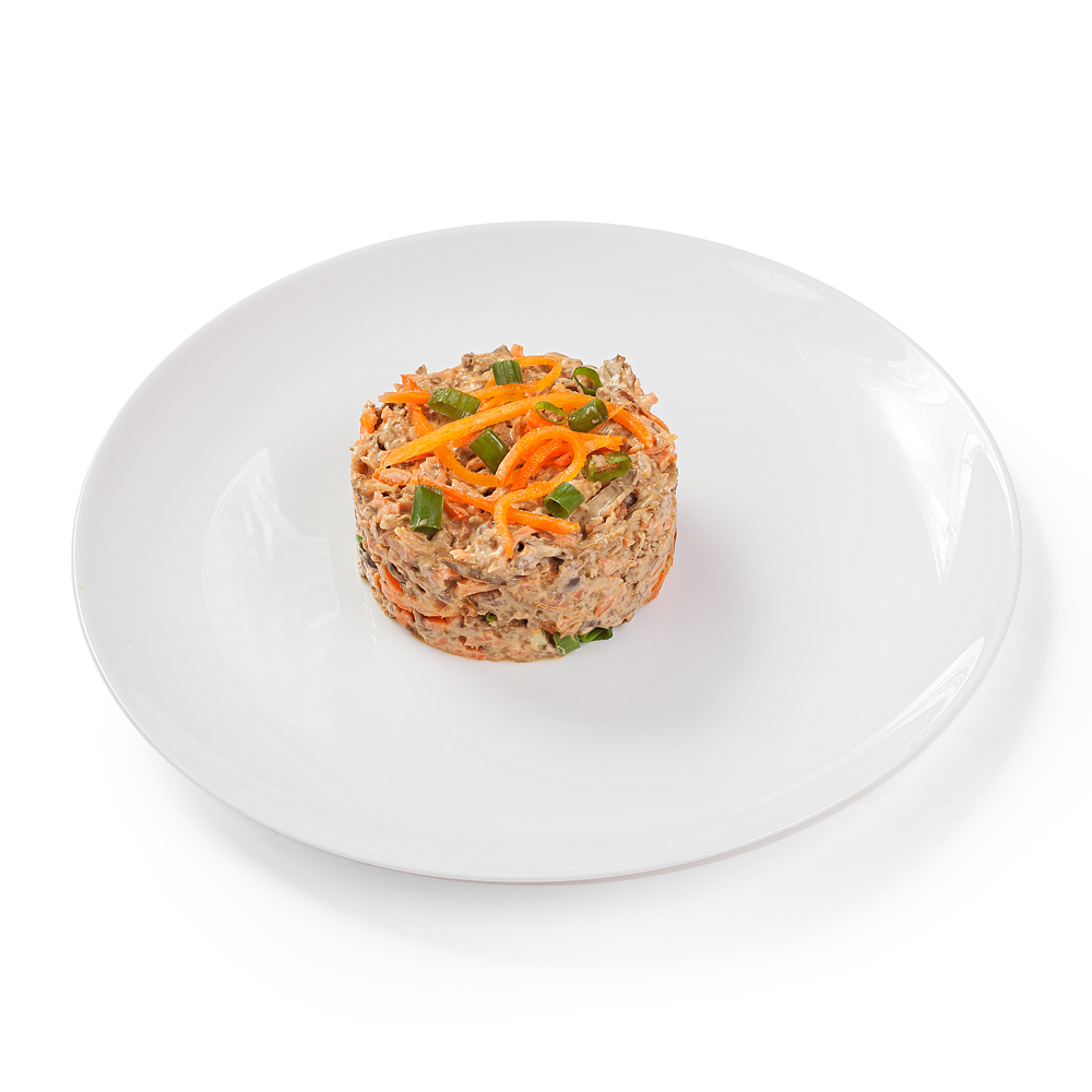 Салат печеночно-морковный