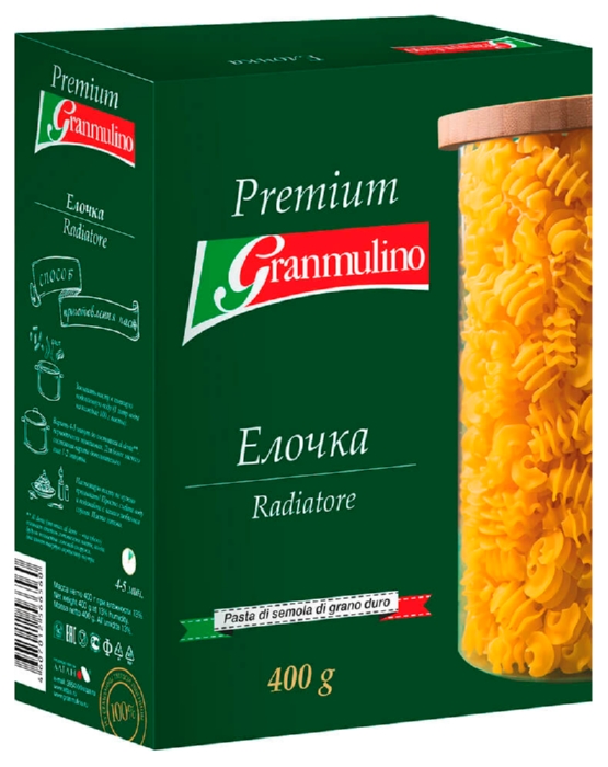 Мак.изделия ГРАНМУЛИНО Премиум Елочка карт/уп 400г