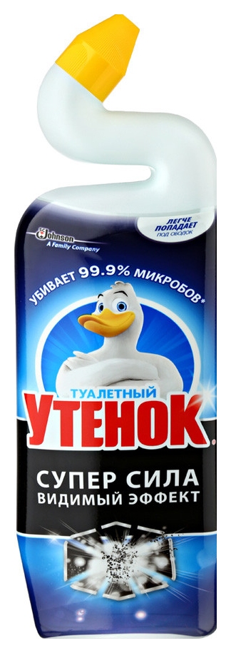 Чистящее средство ТУАЛЕТНЫЙ УТЕНОК Супер сила видимый эффект 500мл