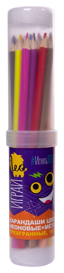 Карандаши цветные ЛЕО Играй 18цв в тубусе арт.LGTMCP-18