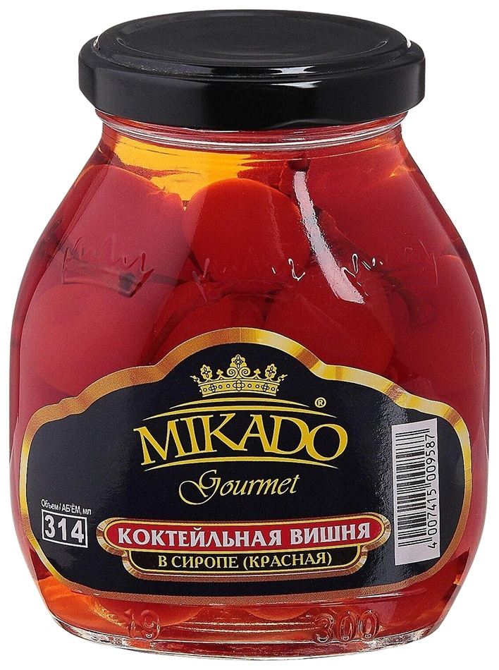 Вишня МИКАДО красная коктейльная ст/б 314мл
