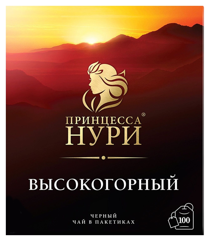Чай НУРИ Высокогорный с мятой черный 100пак