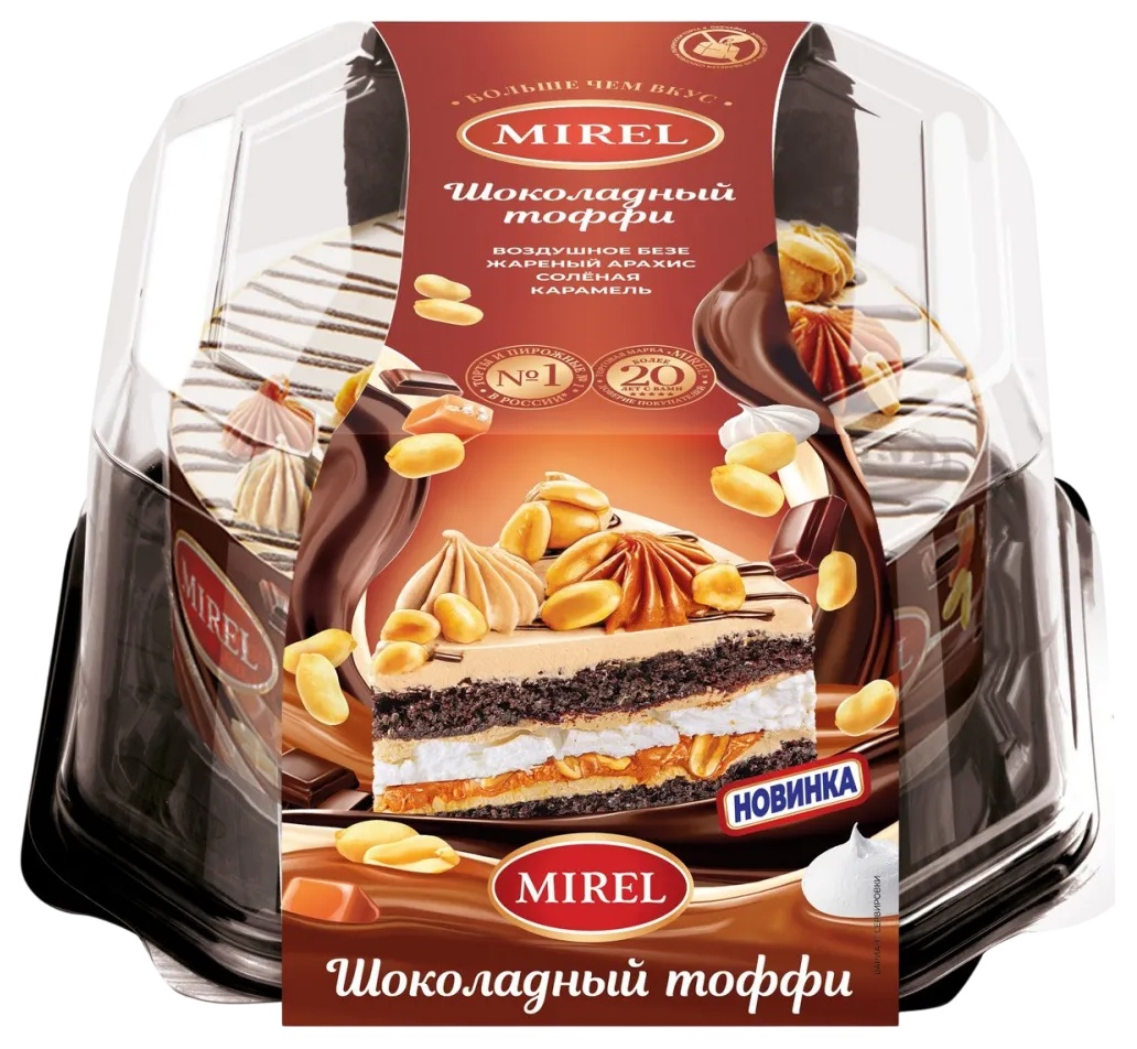 Торт МИРЕЛЬ Шоколадный тоффи 580г