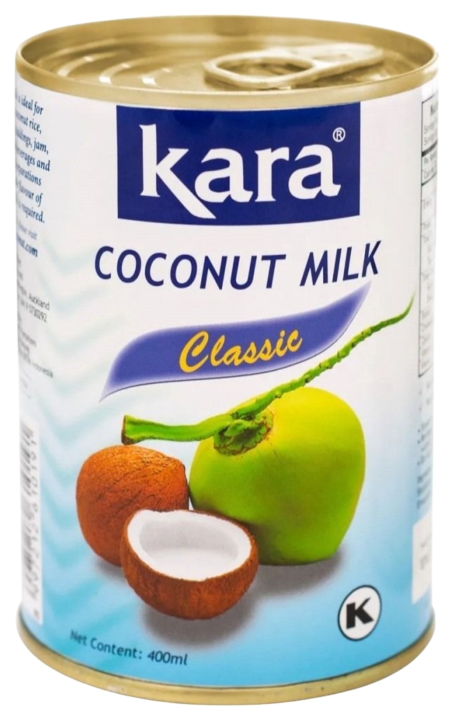 Молоко кокосовое КАРА 17% ключ ж/б 400мл