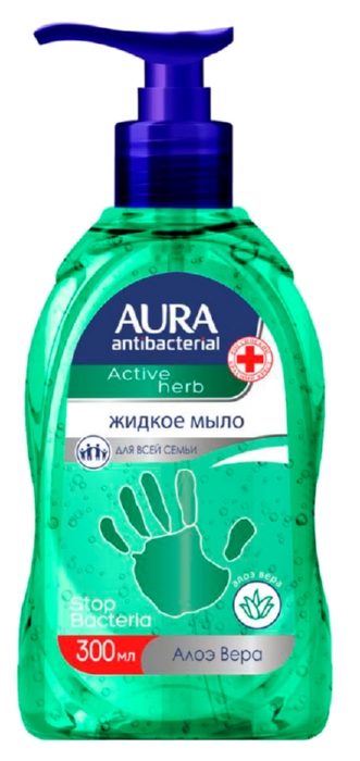 Жидкое мыло АУРА Алоэ Вера антибактериальное 300мл