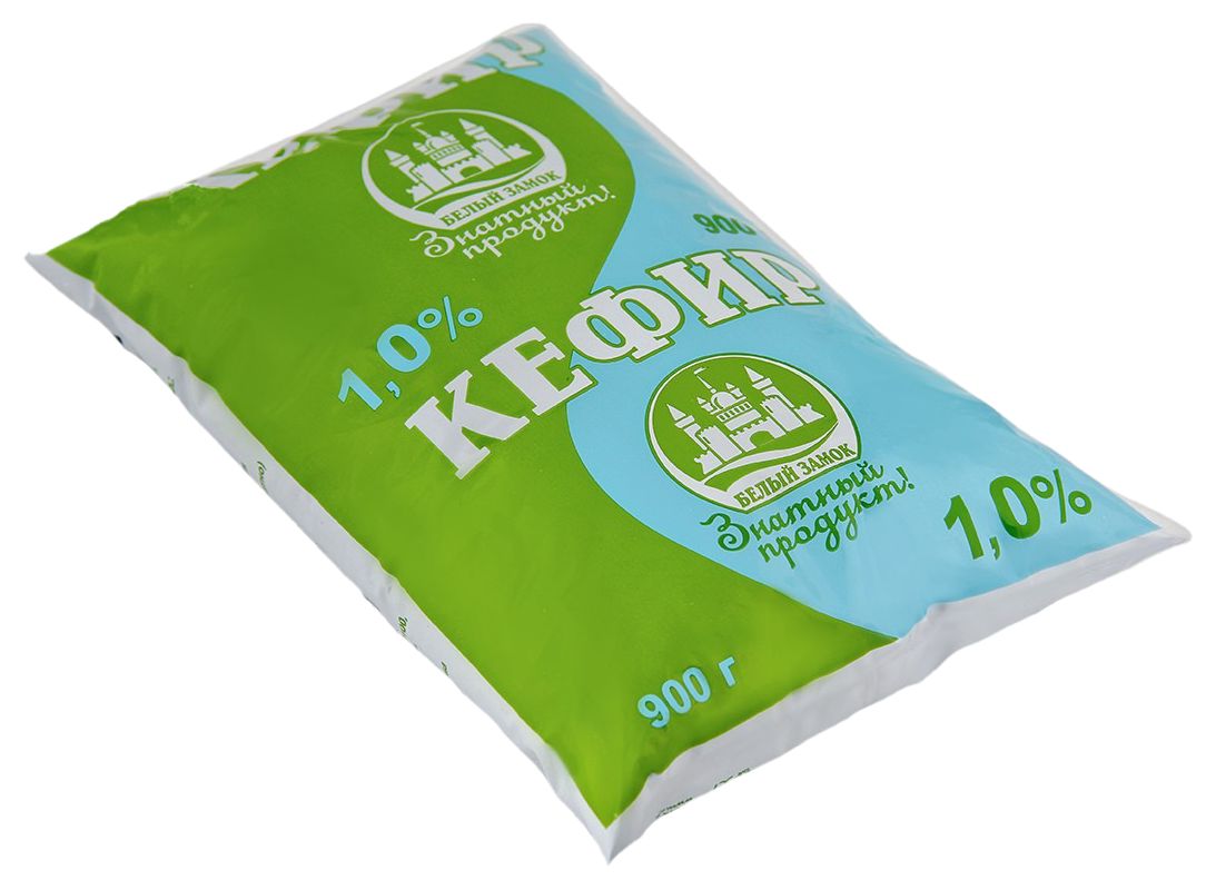 Кефир БЕЛЫЙ ЗАМОК бзмж 1% п/пак 900г