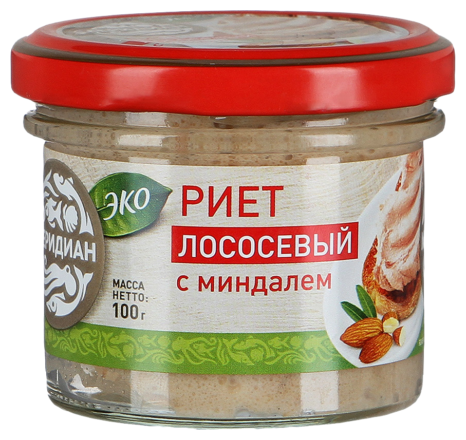 Риет МЕРИДИАН из лосося с миндалем 100г