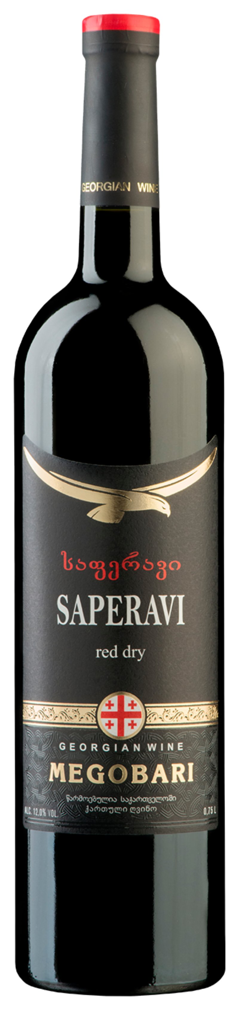 Вино МЕГОБАРИ Саперави красное сух 12% ст/б 0.75л
