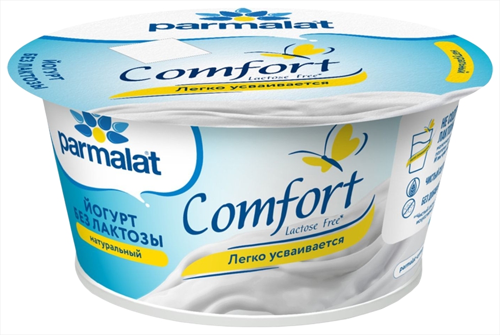 Йогурт ПАРМАЛАТ Комфорт натуральный безлактозный бзмж 3.5% 130г