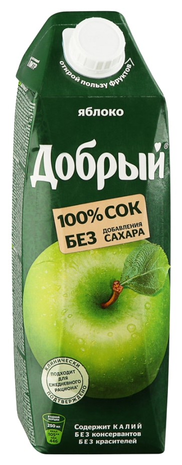 Сок ДОБРЫЙ яблоко 1л