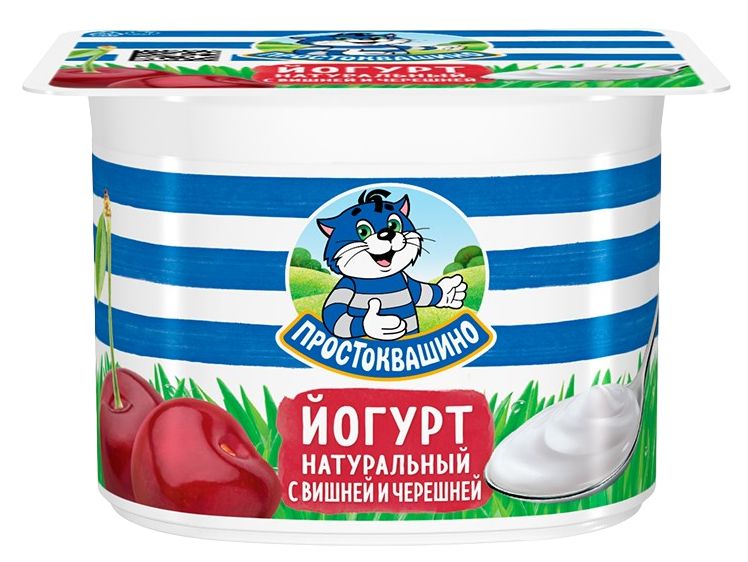 Йогурт ПРОСТОКВАШИНО вишня черешня бзмж 2.9% 110г
