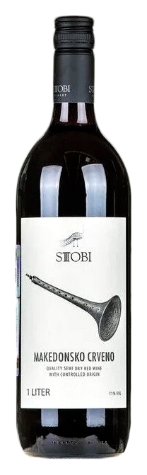 Вино СТОБИ Македонское красное п/сух 11% ст/б 1л