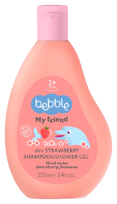 Шампунь-гель детский БИББЛ клубника 2в1 250мл