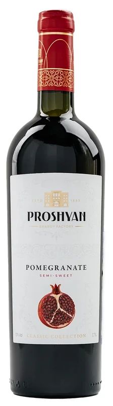 Плодовая алкогольная продукция ПРОШЯН Гранатовое красное п/сл 12% ст/б 0.75л