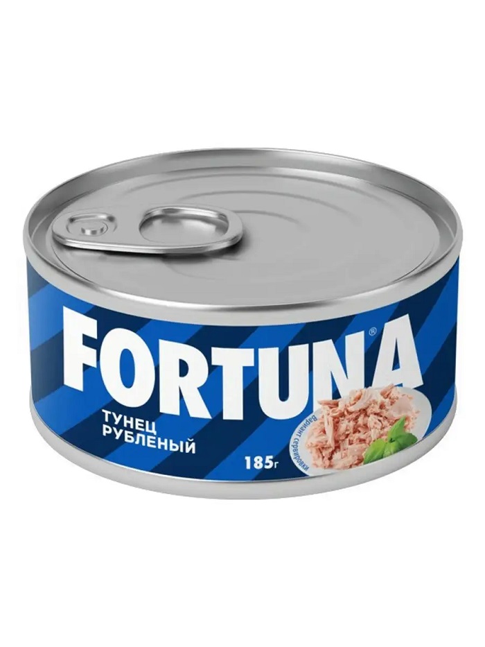 Тунец ФОРТУНА рубленый ж/б ключ 185г