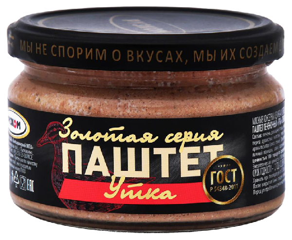 Паштет печеночный РУЗКОМ Утка ст/б 200г