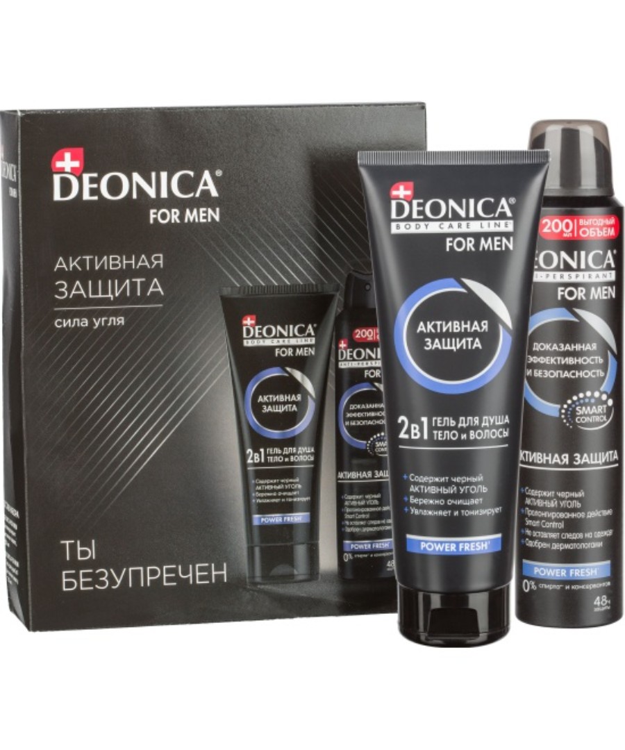ПН ДЕОНИКА Защита угля  антиперспирант спрей+гель для душа