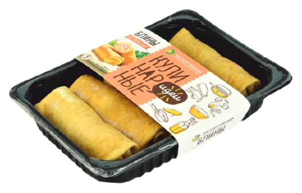 Блинчики РОСТОРГУЕВСКИЙ с ветчиной и сыром 350г