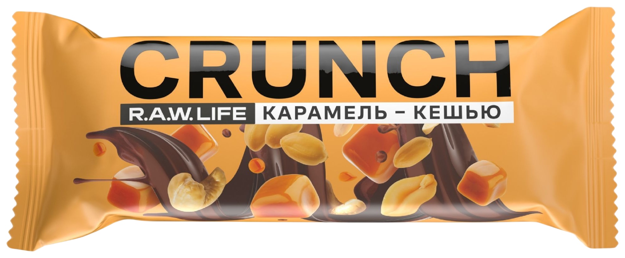 Батончик РОУЛАЙФ Кранч карамель-кешью 40г