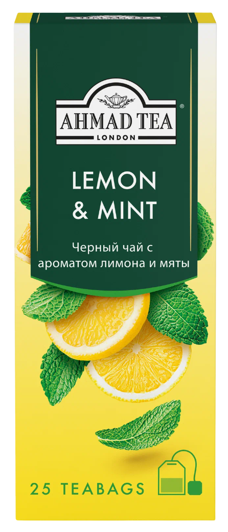 Чай АХМАД лимон мята черный 25пак
