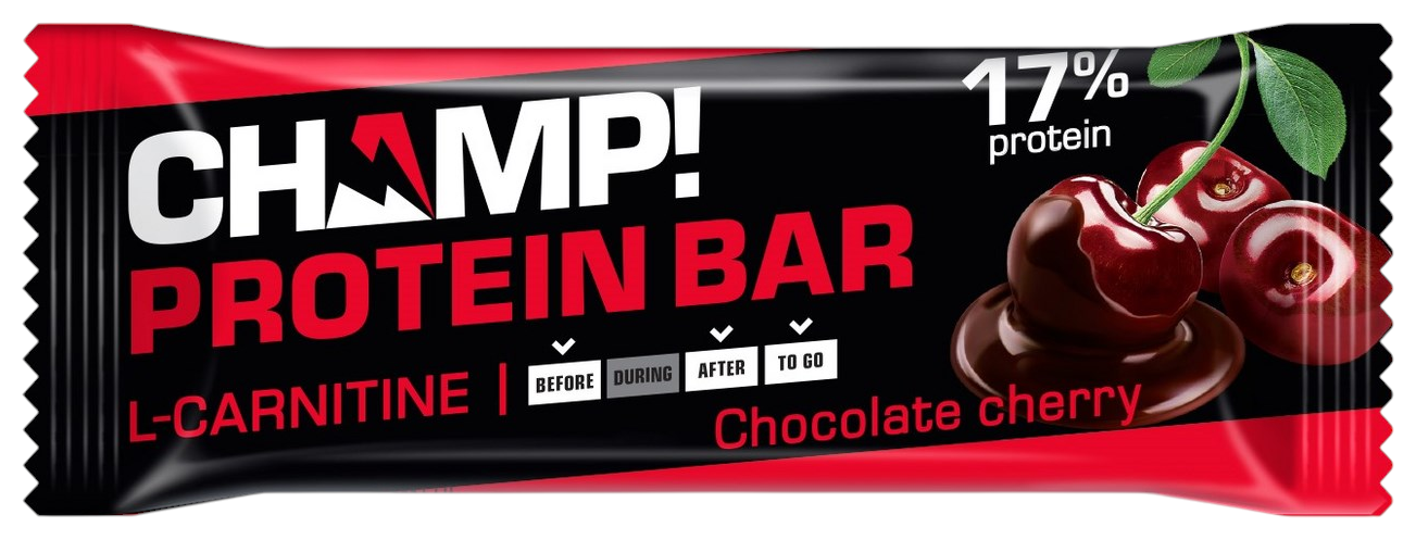 Батончик ЧАМП Шоколадная вишня протеиновый 45г