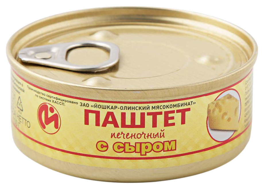 Паштет ЙОШКАР-ОЛА печеночный с сыром ТУ ж/б 100г