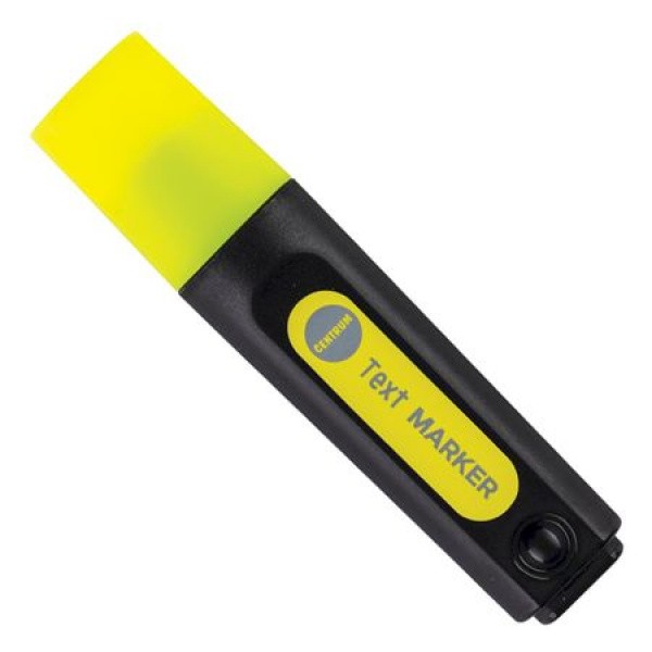 Маркер текстовый ЦЕНТРУМ желтый скошенный арт.80210