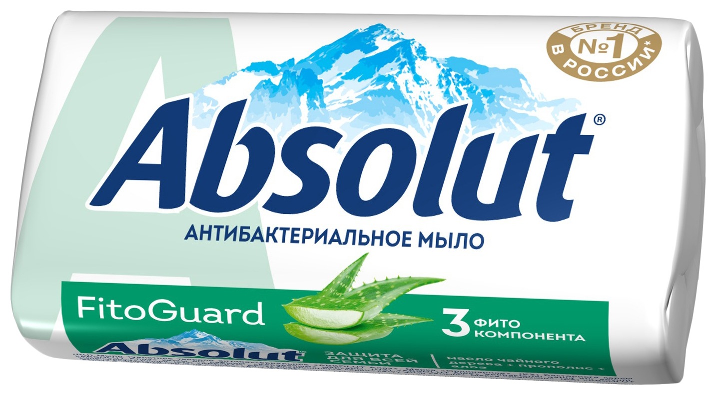 Мыло туалетное АБСОЛЮТ алое антибактериальное 90г