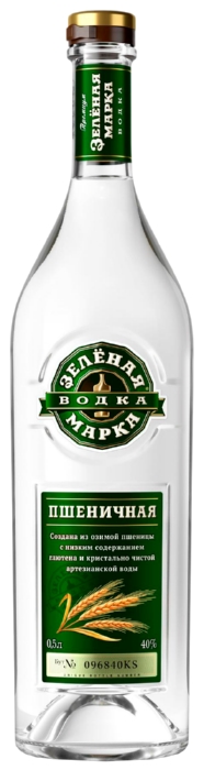 Водка ЗЕЛЕНАЯ МАРКА Пшеничная 40% 0.5л